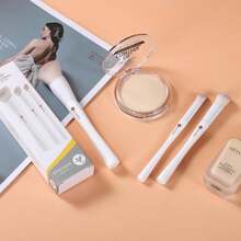 KINGMAS Angled Foundation Brush Concealer Brush, Premium Kabuki Makeup Brush For Liquid, Blending, Cream, Powder, Blush Buffing Stippling Face Makeup Tools White (White, A. 3Pcs (170W\/270W\/370W)) - MàuC - Xem 7