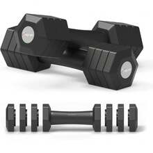 Set, 4 In 1 Hand Weights Set For Women Men 10 LB/ 12 LB Dumbbell Pair Each 2lbs 3lbs 4lbs 5lbs Weights Dumbbells Set With TPU Soft Rubber Handle For Home Gym Exercise Fitness - 黑色 - 查看 2