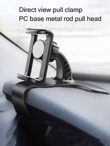 1 Car Clip-On Phone Holder, Car Navigation Support, Dashboard Multifunctional Phone Holder