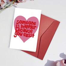 A Heart-Shaped Valentine's Day Greeting Card - Themed With Love And Happiness, Suitable For All, Perfect For Anniversary Celebrations And Small Business Events. - Multicolor - View 4