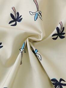 Boys Palm Tree Print Shirt & Shorts - Apricot - View 10