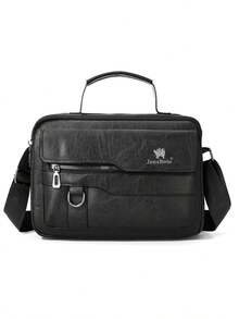 1pc Multi-Pocket Men's Shoulder Bag, Multifunctional Crossbody Bag, Horizontal Small Handbag Messenger Bag, Fashion Casual Men's Bag, Retro Handheld Business Bag - Multicolor - View 11