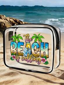 New Summer Waterproof PVC Toiletry Bag, Travel Organizer Pouch - PVC Transparent Toiletry Bag, Travel Essential, Zipper Portable Travel Toiletry Bag, Large Capacity, Chain Travel Toiletry Bag - Multicolor - View 5