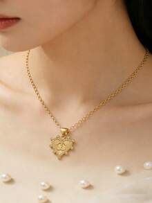 MTOW 女士吊坠项链，时尚百搭，适合日常佩戴 - 金色 - 查看 4