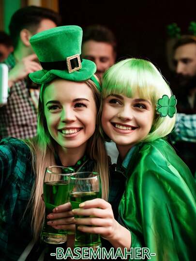 3pcs St. Patrick's Day Shiny Clover Hair Clips, Suitable For Women And Girls, Green Four-Leaf Clover Acetate Fiber Hair Clips, Small Hair Clips, Cute St. Patrick's Day Girl Hair Accessories, Women Hair Clips, Fashion Hair Clips