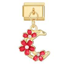 1 pieza Colgante dorado Brazalete modular DIY, con elementos de flor, mariposa, corazón, luna, estrella, estilo urbano casual, esencial para Navidad y Halloween, tonos otoñales, local, moda práctica, estilo navideño, diseño encantador, joyería de acero inoxidable, decoración navideña, estilo de oficina otoñal, guía de atuendo para fiestas, regalo de Navidad, decoración navideña para el hogar, elegante estilo negro, verano retro, atuendo elegante - M293751 - Ver 14