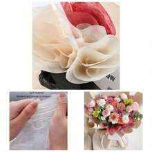 38个/包 牛奶棉小花束包装材料，清新简约风格花衬里 - 白色 - 查看 2