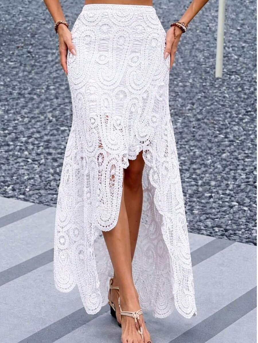Crochet Skirt - trắng - Xem 1