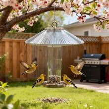 1个防风雨户外喂鸟器罩，防松鼠悬挂式防雨罩，适用于庭院，秋冬季 - 多色 - 查看 9