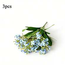 仿真百里香枝条、丁香、桂花、人造绿叶、人造绿茎、婚礼摄影道具、桂花插花、花园家居装饰、春季 - 彩色 - 查看 11