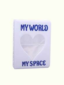 1个口袋迷你ins风卡通相册相框照片卡片夹书收藏册照片卡片贴纸，心形镂空3英寸迷你相册可插入名片夹 - 彩色 - 查看 8