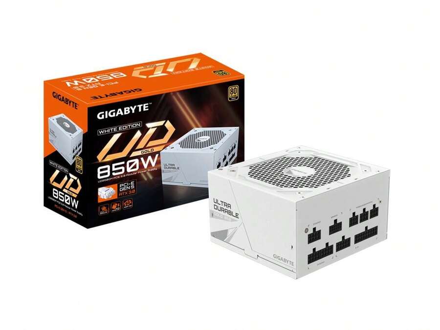 GIGABYTE GP-UD850GM PG5W PCIE 5 ATX 3.0 Fully Modular Gaming Power Supply - 80 Plus Gold Certified 850W - Japanese Capacitors - ATX PSU - 美規B型插(110-127V) - 查看 1