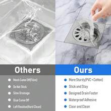 CYPNYosoo Health Gear Pegatina de Drenaje de Ducha 50 Pcs Pegatinas de Malla de Cabello Desechable para la Lavandería de Baño Bañera Fregadero Humano y para Mascotas CabelloFashion - como en la foto - Ver 6