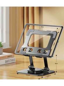 حامل دوار معدني مسطح، دعم عالمي للأجهزة اللوحية مثل الآيباد، مناسب للبث المباشر والعمل المكتبي والألعاب - متعدد الألوان - مشاهدة 2