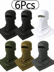 6pcs Balaclava Face Mask, Unisex Ski Mask, Football Mask, Lightweight Breathable Sun Protection Cycling Mask - B - View 16