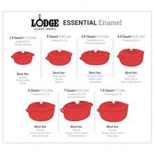 CYPNLodge Horno holandés de hierro fundido esmaltado Rojo 6.6 l 1Fashion - 227621917 - Ver 5