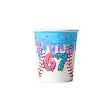 50Pcs Baseball Donut Drip 67th Birthday Disposable Tableware Set, Colorful Drip Glaze Baseball Print Paper Plates Cups Napkins, Adults Kids Sports Sweet Birthday Sports Lover Party Supplies Table Decor Essentials - Multicolor - View 5