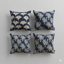 4 Decorative Oxford Cushion Covers With Rustic Boho Embroidery For Living Room Or Bedroom, 45x45 Cm, Rustic Print 2026 - 鄉村海洋 - 查看 2