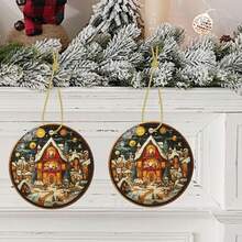 Santa Claus Christmas Tree Ceramic Christmas Hanging Ornament For Xmas Tree Wedding Holiday Party Home Decor - SantaClausChristmasTree - View 8
