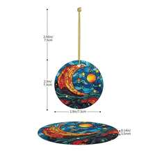 Stars Ceramic Christmas Hanging Ornament For Xmas Tree Wedding Holiday Party Home Decor - 星月 - 查看 4