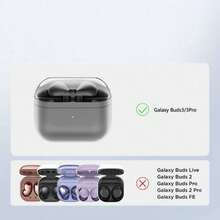 适用于三星 Galaxy Buds 3/3Pro 耳机的保护套，附带清洁套装 - 無色 - 查看 4