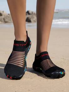 Outdoor Beach Shoes - New Lightweight Fitness Shoes, Yoga Shoes, Non-Slip Soft Bottom, Wear-Resistant Quick-Drying, Wading Shoes, Diving Swimming Shoes - Black - View 4