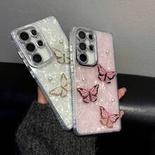 这款奢华高端手机壳采用3D珍珠蝴蝶设计，适用于三星Galaxy S24、Galaxy S25U、Galaxy S23、Galaxy A05、Galaxy A06、Galaxy A07、Galaxy A15、Galaxy A15 Pro、Galaxy A25、Galaxy A35、Galaxy A55、Galaxy A56以及苹果17 Pro Max、17 Pro、17 Air、17、16、15、14、13、12 Pro Max、11等机型。是情人节热门礼物之选。 - 粉色 - 查看 2