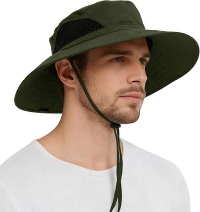 EINSKEY Wide Brim Hat, UPF 50+ Waterproof Packable Bucket Hat Men & Women, Fishing Hiking Beach Garden