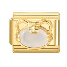 1件微镶嵌DIY意大利模块化手链，饰有星星、月亮、爱心、蝴蝶元素，适合作为派对礼物送给朋友/情侣，适用于圣诞节、新年、万圣节、情人节等节日，设计精美，不锈钢材质。 - M293831 - 查看 9