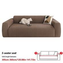 1PC Stretchable Polar Fleece Wheat Pattern Jacquard Sofa Cover, All-Season Lazy Fully Enclosed Sofa Protector With Dust, Pet, And Stain Resistance For Living Room, Modern Minimalist Style. - Multicolor - View 20