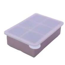 1 pieza Molde de cubitos de hielo de silicona grande de 2 pulgadas, molde de cubitos de hielo cuadrados suaves, diseño apilable - Multicolor - Ver 9