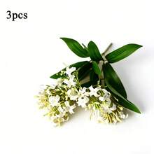 仿真百里香枝条、丁香、桂花、人造绿叶、人造绿茎、婚礼摄影道具、桂花插花、花园家居装饰、春季 - 彩色 - 查看 22