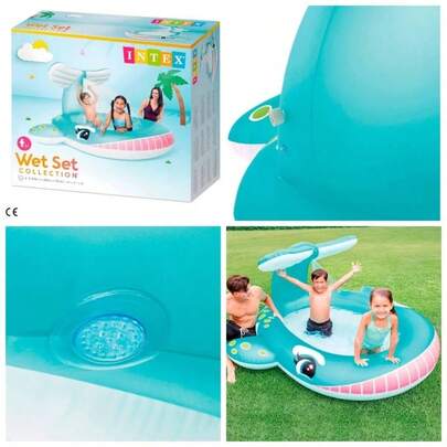 2.01mx 1.96m Inflatable/ Whale Spraying Swimming Pool