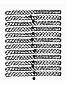 12pcs Gothic Style Handmade Woven Fishline Tattoo Choker Necklace Set For Women