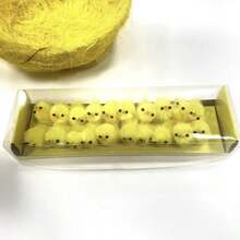 Pollitos de Pascua, pollitos de algodón amarillos, pollitos de Pascua con pompones, decoraciones de Pascua. - Amarillo - Ver 13