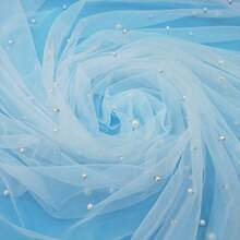 1件梦幻丝滑纯色珍珠薄纱，可用于制作婚礼头饰、甜点桌布、DIY服装面料 - 彩色 - 查看 66