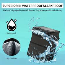 1pc Car Trash Can With Lid And Storage Bag, Leak-Proof Car Trash Bin, Multi-Function Car Trash Can - Multicolor - View 7