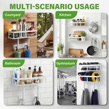 Wall Mounted Floating Shelf, Detachable Storage Rack,No Drill Shelves For Wall,Floating Shelves Damage-Free Expand Walls Space For Living Room Kitchen Bathroom - White - 2pcs - View 9