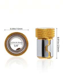 1/3 Piecesuniversal Anti-Slip Alloy Magnetic Screwdriver Bit Holder With Blue, Yellow, And Red Magnetic Rings, Tool Accessories - Multicolor - View 3