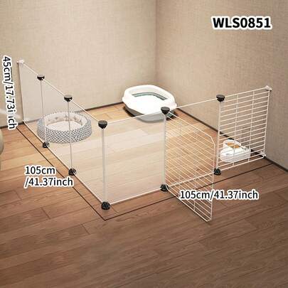 Easy Installation Rabbit Fence, Cat Cage, Pet Enclosure, Small Cat Isolation Gate, Small Animal Barrier, Iron Small Dog Teddy Fence, Indoor Home Use