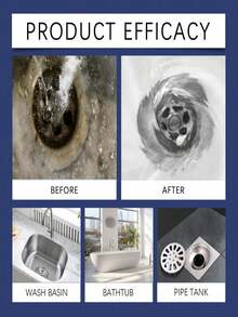 Drain Unclogger Powder, Fast Acting Pipe Cleaner For Sink Shower Bathtub Toilet, Dissolves Hair Grease Food Waste, Professional Strength, Easy Pour Formula, Home & Commercial Use,Drain Unclogger, Pipe Cleaner Powder, Sink Unclogger, Shower Drain Cleaner, Bathtub Drain, Toilet Clog Remover, Hair Dissolver, Grease Remover, Professional Strength, Home Commercial Use - Powdery - View 4