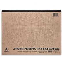 Kooalaa Tools | Drawing Perspective (1 And 2-Point) Large Sketch Pad (3 Point - 9 X 12) - 3Point-9x12 - 查看 1