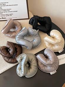 1个海绵睡眠弹力马尾发圈，女士发饰，柔软结实的大号发圈，睡眠枕形新款秋冬款填充发绳，睡眠头饰，卷发工具，发圈发饰。发绳，发圈，美容家居卧室装饰 - 彩色 - 查看 5