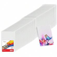 Canvases For Painting - Pack Of 48, 5 X 7 Inch Blank White Canvas Boards - 1OO% Cotton Art Panels For Oil, Acrylic & Watercolor Paint - 5x7吋-48片 - 查看 1