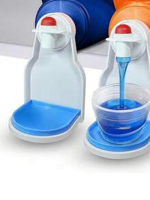 2pcs Laundry Detergent Cup Holder With Upgraded Leak-Proof Drip Tray, Universal Bathroom Storage Box - Multicolor - View 2