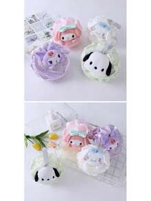 Sanrio 可爱三丽鸥50克卡通棉球沐浴花球，去角质沐浴球，泡泡球，去角质魔法工具，适用于浴室，背部去角质沐浴魔法工具 - 彩色 - 查看 5