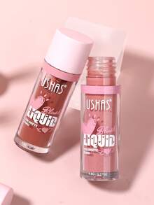 Rubor líquido USHAS, fácil de aplicar, color de larga duración, resistente al agua, efecto de maquillaje natural, multiusos para labios, ojos y mejillas, adecuado para todos los tonos de piel - #06 - Ver 5