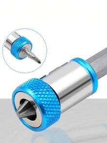 1/3 Piecesuniversal Anti-Slip Alloy Magnetic Screwdriver Bit Holder With Blue, Yellow, And Red Magnetic Rings, Tool Accessories - Multicolor - View 1