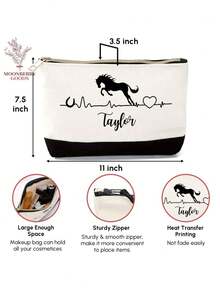 حقيبة تسوق مخصصة بنمط الحصان، حقيبة داخلية مخصصة، هدية لعشاق الخيول، هدية للفرسان، هدية لمالكي الخيول، هدية لنادي الفروسية، هدية زفاف - متعدد الألوان - مشاهدة 7