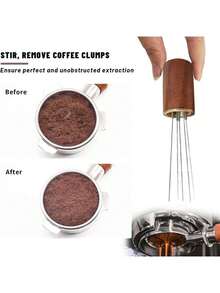 1pc Home Stainless Steel Coffee Powder Needle Cloth Powder Blender Concentrated Coffee Powder Stirring Needle DIY Tool, Coffee Maker Mini Accessories Tool Needle - Multicolor - View 7